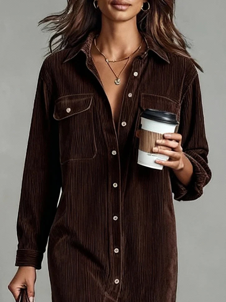 Claudia | Corduroy Maxi Jurk