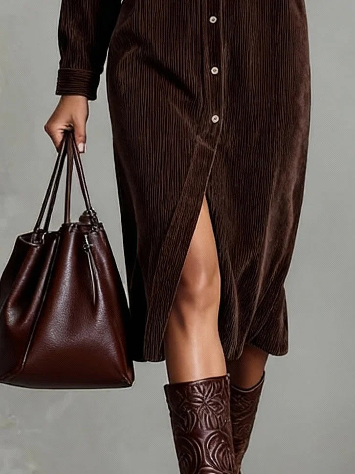 Claudia | Corduroy Maxi Jurk