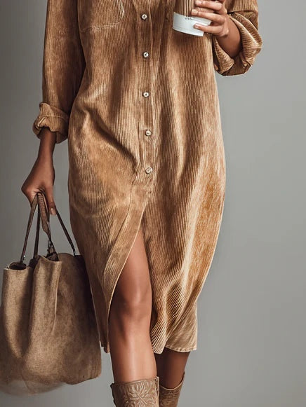 Claudia | Corduroy Maxi Jurk