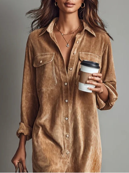 Claudia | Corduroy Maxi Jurk
