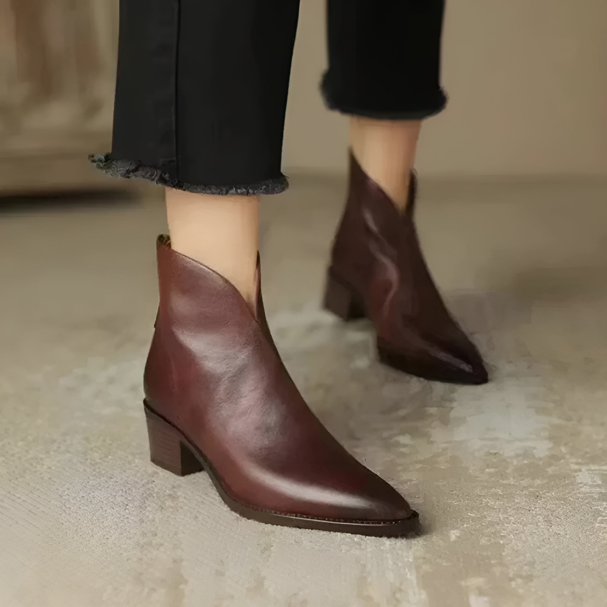 Caroline | Botte en cuir végétalien