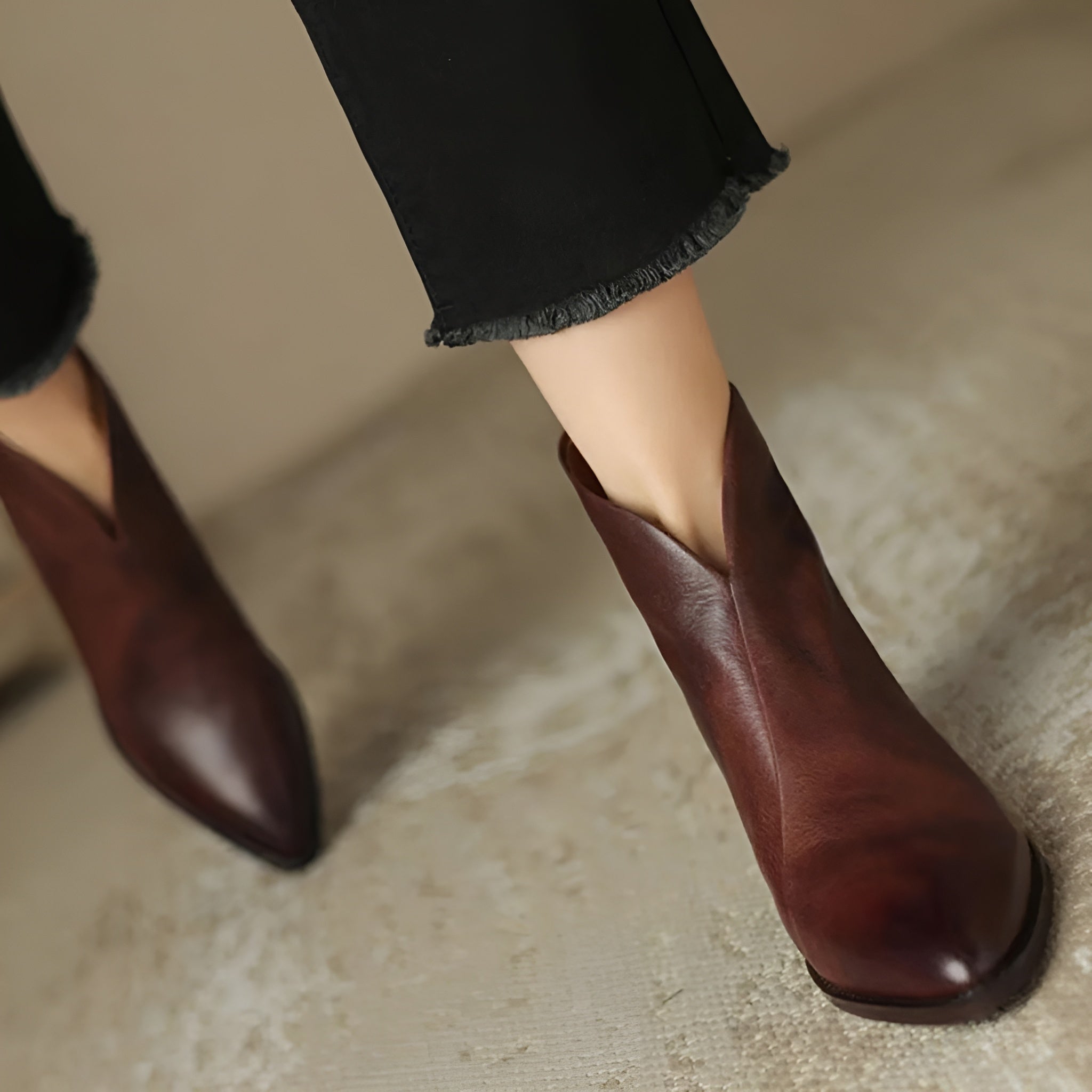 Caroline | Botte en cuir végétalien