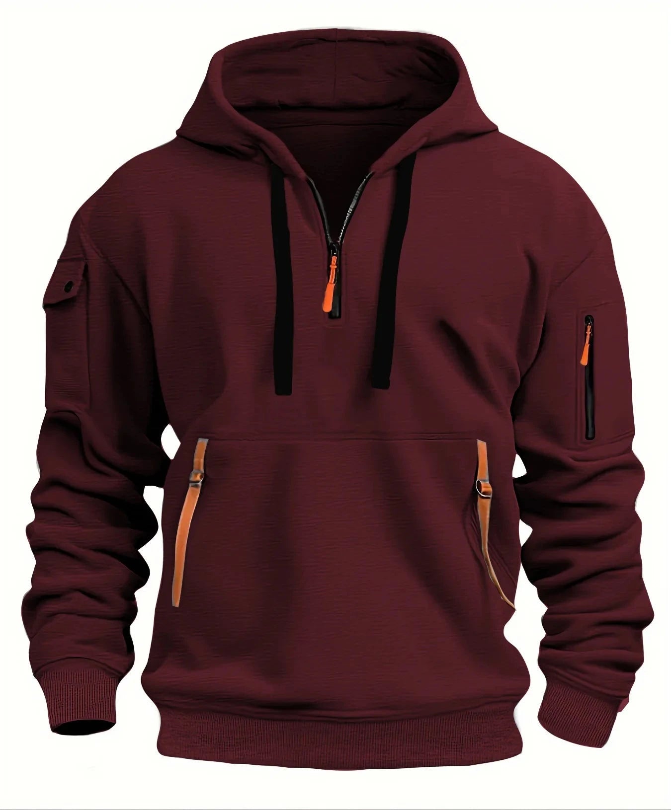 Bryan | Sweat à capuche demi-zippé de haute qualité pour homme 