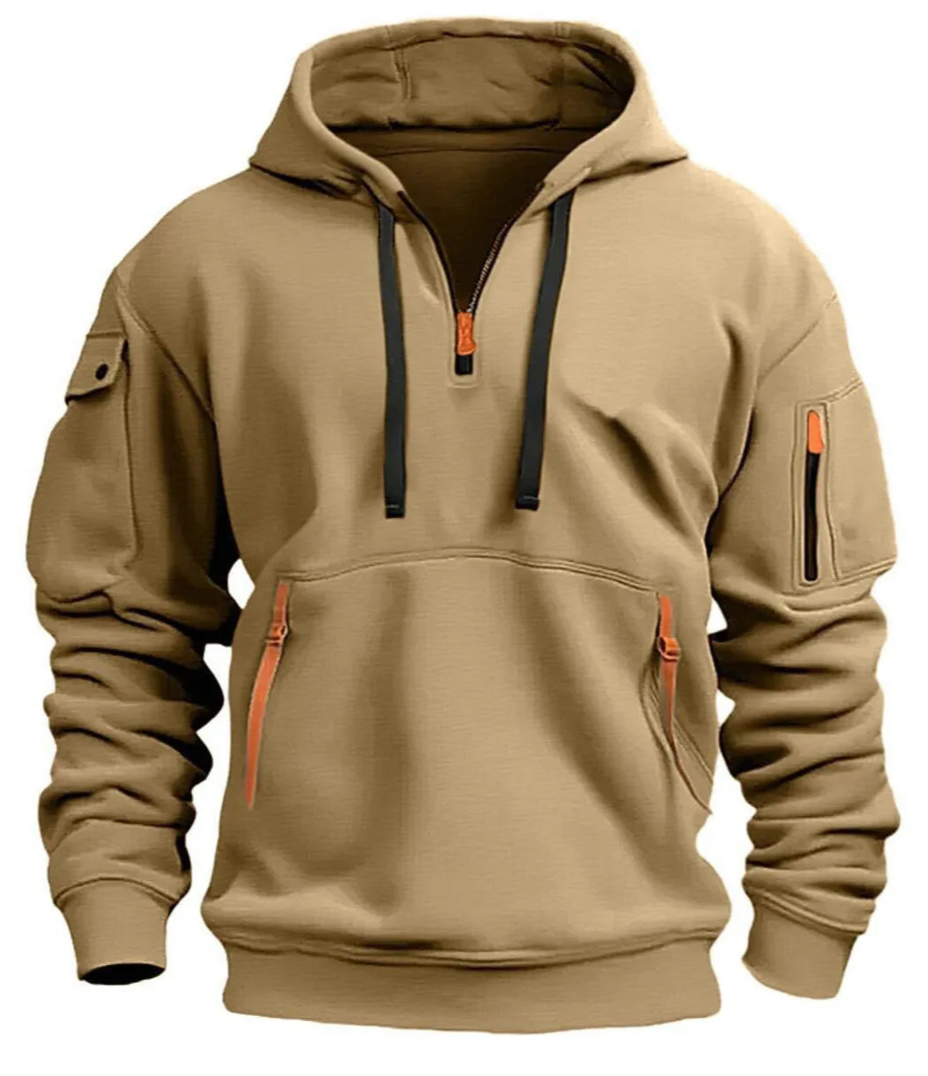 Bryan | Sweat à capuche demi-zippé de haute qualité pour homme 