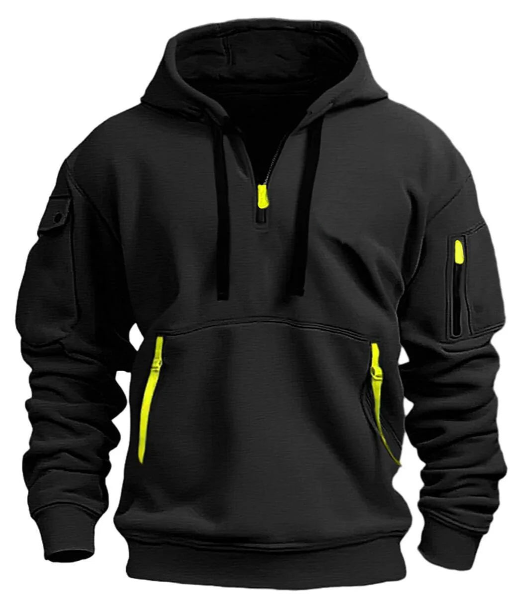 Bryan | Sweat à capuche demi-zippé de haute qualité pour homme 