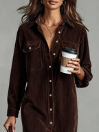 Claudia | Corduroy Maxi Jurk