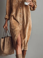 Claudia | Corduroy Maxi Jurk