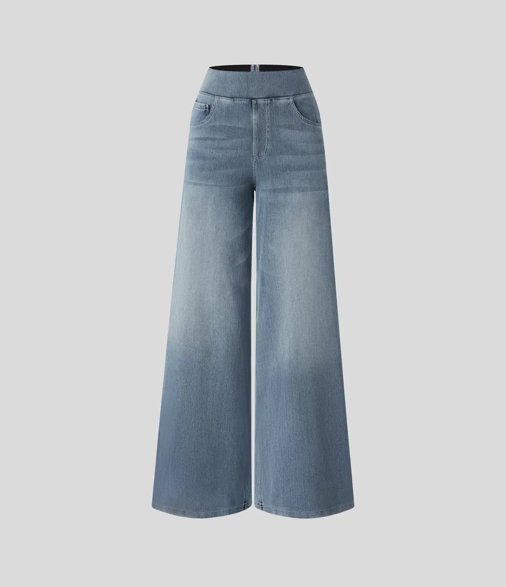 Evana | Elastische Broek Met Hoge Taille